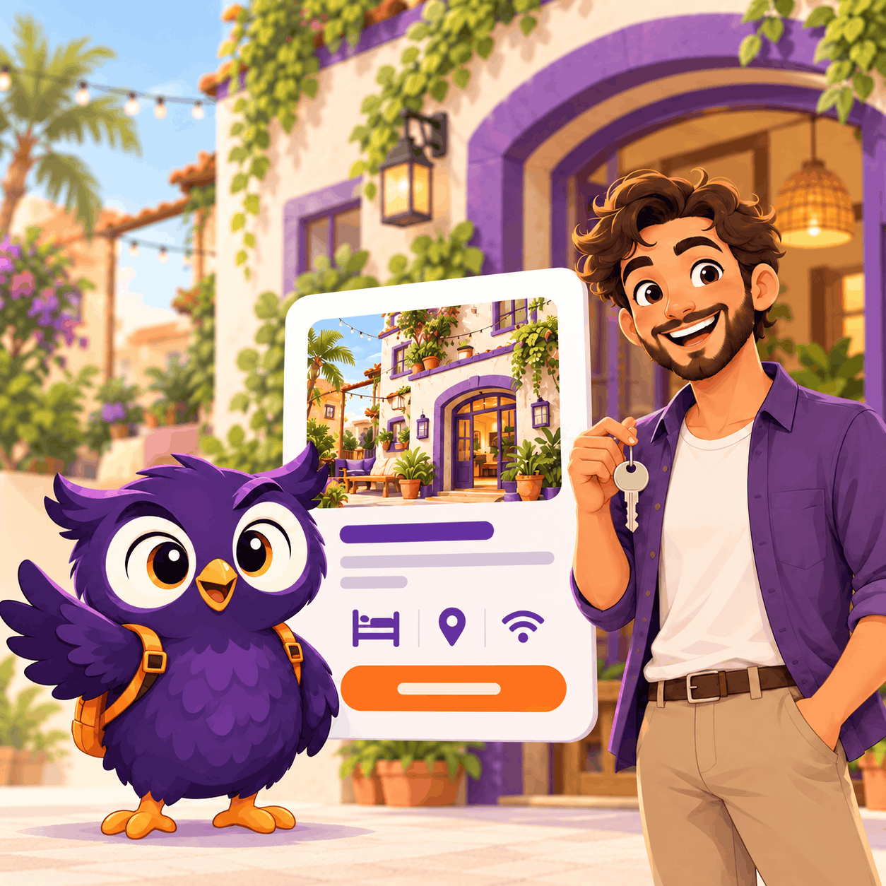 Ollie welcoming a property owner